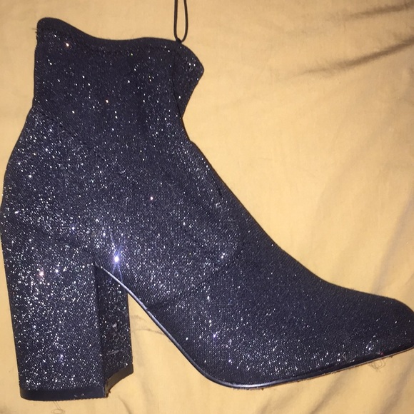 EXPRESS Shoes - Black glitter heels